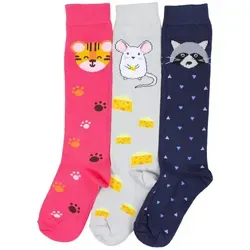 TupTam Langsocken TupTam Mädchen Knielange Socken Gemustert 3er Pack bunt 31-34