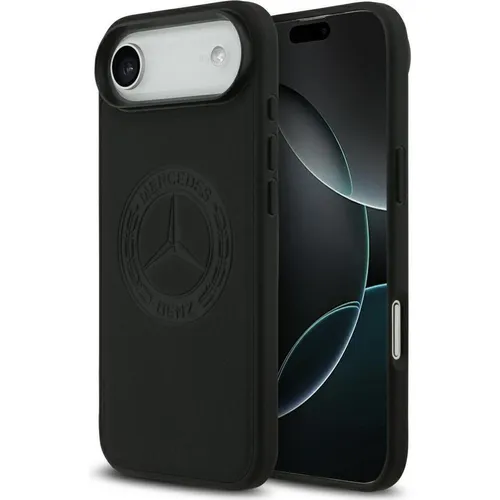 CG MOBILE Mercedes Leder Vintage Logo Hülle für iPhone 17 Air (Schwarz)