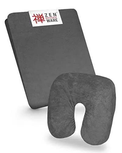 Zen – Spannbezug für Massageliegen & Kopfstützen – weiches Frottee-Spannbetttuch für Kosmetik-, Therapie- & Behandlungsliegen – Liegenbezug waschbar bei 60° – Massage-Zubehör (Schiefer)