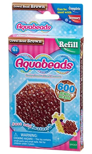 Aquabeads 32738 Braune Glitzerperlen - Nachfüllset