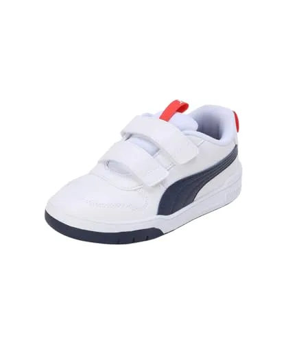 Puma Unisex Kinder Multiflex Sl V Inf Sneaker, Puma White Peacoat PUMA Red, 5 UK Child