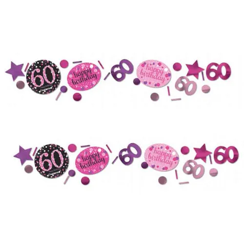 GLAMOUR PINK Happy Birthday Konfetti Zahl Geburtstag Deko €113,24€/ kg