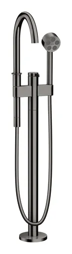 Axor One Einhebel-Wannenmischer - Polished Black Chrome - Elegante Armatur für moderne Badezimmer, mit innovativem Hebelgriff für präzise Steuerung von Wassertemperatur und -fluss.