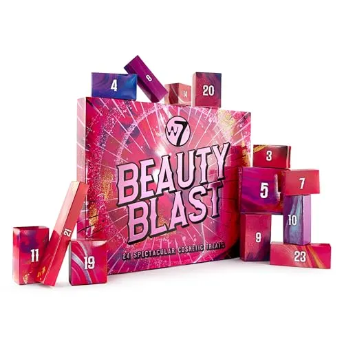 W7 Beauty Blast Adventskalender 2025 – 24 einzeln verpackte Make-up & Kosmetik-Überraschungen für Weihnachten – Tierversuchsfreie Geschenkideen