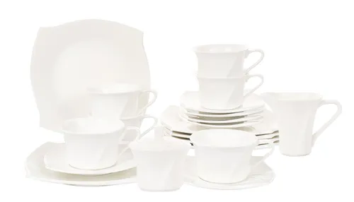 Retsch Arzberg Porzellan Frühstücks- & Kaffeeservice 20-teilig – Creme-Weiß