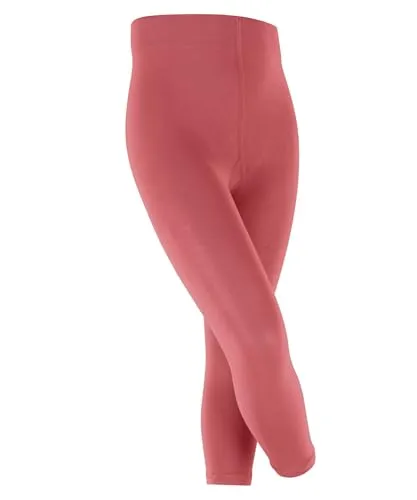 FALKE Unisex Kinder Leggings Cotton Touch K Le Baumwolle einfarbig 1 Stück, Rosa Rose 8813, 98-104