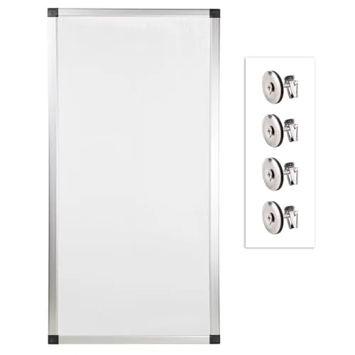 Lichtschachtabdeckung 80x150 cm - Witterungsbeständiges Alu-Schutzgitter - Universalabwehr für drinnen, mit hochwertigem Alurahmen und umlaufender Bürstendichtung für optimalen Schutz gegen Insekten und Witterungseinflüsse.