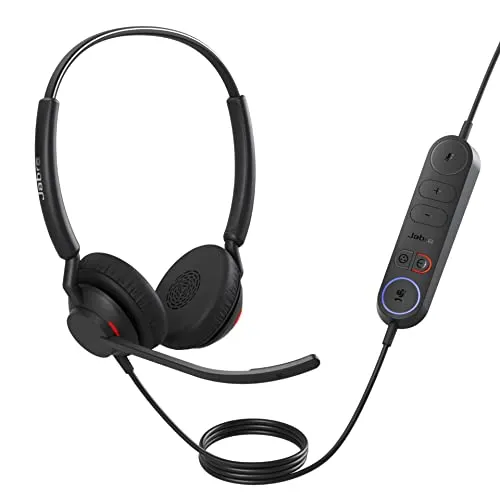 Jabra Engage 40 Stereo 4099-413-279 - Premium On-Ear Headset - Kopfhörer mit Geräuschisolierung, kabelgebunden, USB-A, ideal für konzentriertes Arbeiten und optimiert für Microsoft Teams.