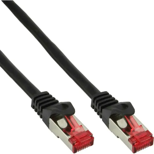 InLine® Patchkabel S/FTP (PiMf) Cat.6 250MHz PVC Kupfer schwarz 25cm