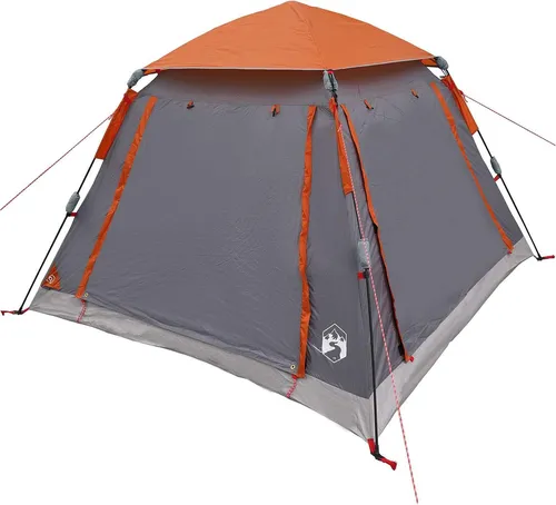 vidaXL Sofort-Zelt für 3 Personen mit Regenhaube - Praktisches Instant-Zelt für 3 Personen, ideal für Camping und Outdoor-Aktivitäten. Robuste Bauweise und wasserdichtes Material sorgen für Komfort und Schutz bei jedem Wetter. Einfacher Aufbau dank Schnellverschluss-System.
