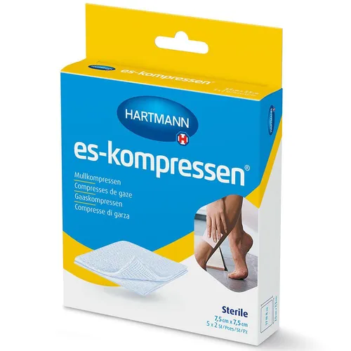 ES-Kompressen steril 7,5x7,5 cm 8fach 17fädig