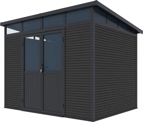 Weide Gartenhaus 278x218 cm – Wetterfester Geräteschuppen aus Aluminium