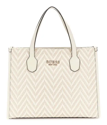 Guess Schultertasche Silvana Two Compartment Tote - Stylische GUESS Schultertasche mit zwei Fächern, ideal für den Alltag. Praktische Unterteilung für Ihre Essentials und abnehmbarer Schulterriemen für flexiblen Tragekomfort.