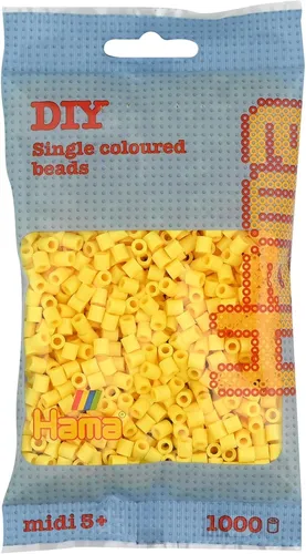 Hama Bügelperlen midi hellgelb im Beutel 1.000 Bügelperlen von Hama