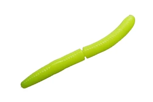 Libra Lures Fatty D`Worm 65mm | Forellenköder Supersoft | Inhalt: 10 Stück | Aroma: Krill | Farbe: 006 / Hot Yellow