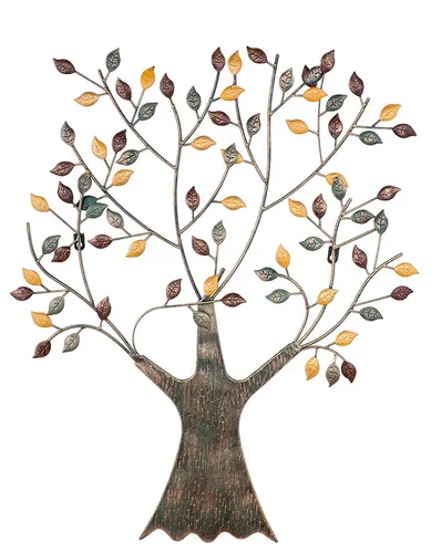 GILDE Metall Wandrelief Baum 77x65cm - Wandskulpturen mit einzigartigem Design, ideal zur Verschönerung Ihrer Wände und Schaffung einer warmen Atmosphäre.