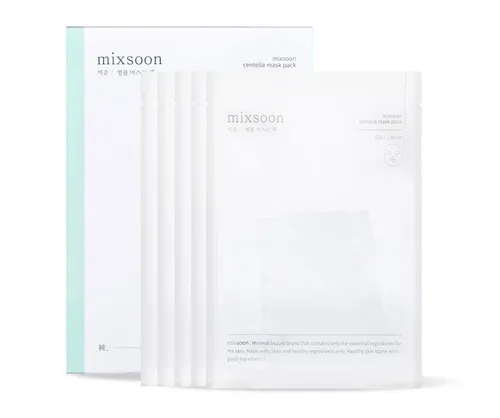 Mixsoon Beruhigende Masken mit Centella Maske Pack, 5 Stück