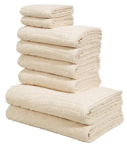 my home Handtuch Set Ognon, 8-teilig in beige von OTTO home