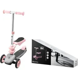 HyperMotion Kinder-Roller 3 in 1 mit Abnehmbarem Sitz - Faltbar in Rosa - Vielseitiger 3in1 Kinderroller für Kleinkinder ab 1 Jahr. Fördert motorische Fähigkeiten und bietet Anpassungsoptionen für jede Entwicklungsstufe. Ideal für drinnen und draußen.