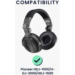 kwmobile 2x Ohr Polster für Pioneer HDJ-1000/HDJ-2000/HDJ-1500 Ohrpolster - Ersatz Ohrpolster - Kopfhörer Ersatzteile - Kopfhörer Ersatzpolster ... - Schwarz