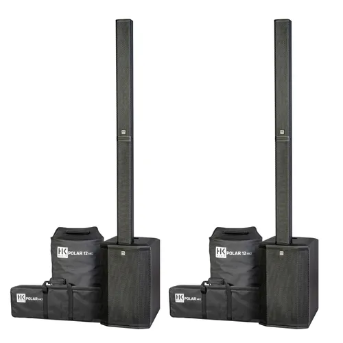 HK Audio Polar 12 MK2 schwarz Stereo Set - Lautsprecher, Bluetooth-fähiges Line Array Lautsprechersystem für erstklassigen Klang und flexible Anwendungen.