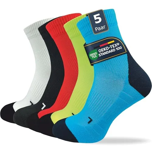 GAWILO Herren Laufsocken mit Kompression | Anti-Blasen Schutz - Running-Socken für Herren mit atmungsaktiver Kompression, die die Ausdauer steigert und Blasen schützt – ideal für Jogging und Training.