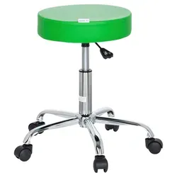 hjh OFFICE 729411 Bürohocker Operator II - Höhenverstellbarer Kunstleder Hocker in Grün - Bürostühle mit individuell anpassbarer Sitzhöhe und 360° Drehmechanik für höchsten Komfort und Flexibilität im Büro.