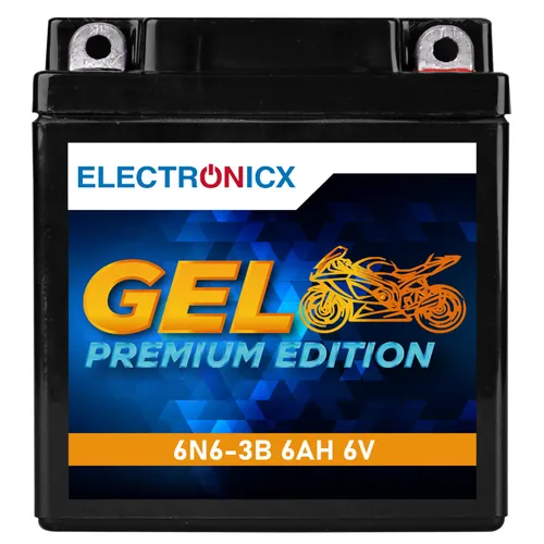 Electronicx 6N6L-BS 6V 6Ah GEL Batterie – Wartungsfrei, Hochleistungsakku für Sc