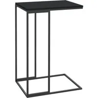 vidaXL Beistelltisch Schwarz - C-förmiges Design - Stylischer C-förmiger Beistelltisch aus Holzwerkstoff, ideal für jeden Raum. Mit stabiler Tischplatte und leicht zu reinigender Oberfläche. Perfekt für Getränke und Deko.