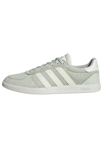 adidas Damen Breaknet Sleek Schuhe - Linen Green/Off White, Größe 39 1/3 EU - Stylische Sneakers mit regulärer Passform und Schnürsenkeln. Das Obermaterial aus Leder und Synthetik sorgt für Komfort und Langlebigkeit. Ideal für den Alltag.