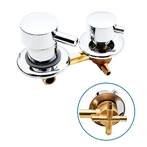 AFUDER Wandmontage Dusche Zimmer 2/3/4/5 Wege Wasserauslass Messing Dusche Wasserhahn Schraube oder Intubation Kupfer Mischventil kaltes warmes Wasser Mischer Messing verchromt