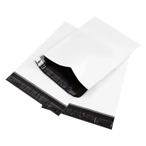 GoodMarkt Folie, Kunststoff-Versandtaschen, selbstklebend, praktische Versandtaschen, wasserfest für Kleidung, Verpackungsbeutel für sicheren Transport, 100 Stück, (17x20 cm)