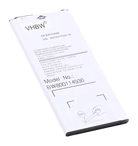 vhbw Akku kompatibel mit Samsung Galaxy A5 2016 Duos, SM-A510K, SM-A510F/DS, SM-A510F, SM-A5100 Handy Smartphone Telefon (2900 mAh, 3,8 V, Li-Ion)