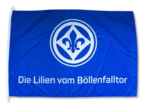 SV Darmstadt 1898 Fahne Hissfahne Flagge Hissflagge - 150x100cm Wappen blau/weiß
