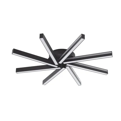 Lucande LED Deckenlampe dimmbar mit RGB Backlight - Moderne Deckenlampe für Wohnzimmer, Schlafzimmer und Küche, steuerbar per Fernbedienung oder Tuya App. Stufenlos dimmbar und Farbtemperatur von 2700-6500K anpassbar für individuelles Lichtambiente.