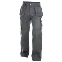 DASSY® Oxford Arbeitshose mit Holstertaschen, Gr. 50, ZEMENTGRAU - Robuste Arbeitshose in ZEMENTGRAU mit verstellbaren Kniepolstertaschen und Holstertaschen. Ideal für Handwerker, bietet sie optimalen Komfort und Funktionalität.