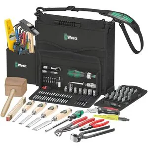 Wera Werkzeugtasche 2go H 1, 134-teilig - Schraubendreher-Set für den Holzbau, ergonomische Griffe und robustes Nylon-Material, ideal für präzises Arbeiten und universelle Anwendungen.