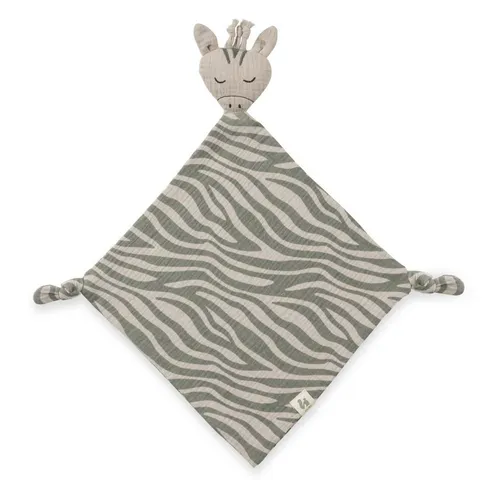 Hauck Schnuffeltuch Cuddle N Play Animals - Zebra Sage, Schmusetuch Baby Kuscheltuch