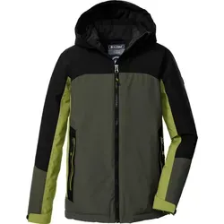 killtec KOW 223 BYS Jacket dunkeloliv (00756) 140 - Funktionsjacke für Kinder mit 10.000 mm Wassersäule, Schneefang und weichem Fleece für optimalen Schutz und Komfort bei kaltem Wetter.