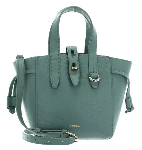 Furla Umhängetasche Net in Mineral Green - Stilvolle Umhängetasche aus 100% Leder, perfekt für den Alltag. Mit abnehmbarem, verstellbarem Schulterriemen und zwei praktischen Henkel. Ideal für modebewusste Frauen.