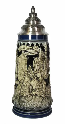 Bierkrug Deutschland Panorama Seidel 0,5 Liter Bierseidel KI 1111-blE 0,5L NEU