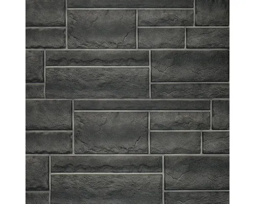 NOVIK Verkleidungspaneel NovikStone PHC Platte 122x47cm – Bruchstein schwarz - Elegante Fassadenverkleidung aus Spezialpolymer, leicht zu montieren, mit authentischer Natursteinoptik. Ideal für Neu- und Altbauten, bietet eine langlebige und pflegeleichte Lösung für den Innen- und Außenbereich.