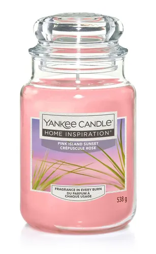 Yankee Candle Duftkerze Großes Glas Pink Island Sunset 538 g, rosa