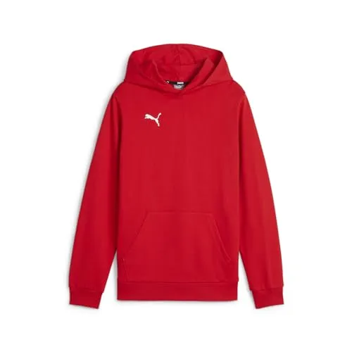 PUMA Jungen Teamgoal Casuals Hoody Jr Pullover - Puma Red-puma White, 164 EU - Kinder-Sweater mit hochwertigem Material, bietet zusätzlichen Komfort und hält kühl und bequem für aktive Kids.