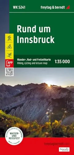 Produktbild Rund um Innsbruck, Wander-, Rad- und Freizeitkarte 1:35.000, freytag & berndt, WK 5241: Mit App, Wasserfest und reißfest (freytag & berndt Wander-Rad-Freizeitkarten)