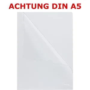Hetzel Sichthüllen 21575090, A5, genarbt, 0,11mm, aus PP, transparent, 50 Stück
