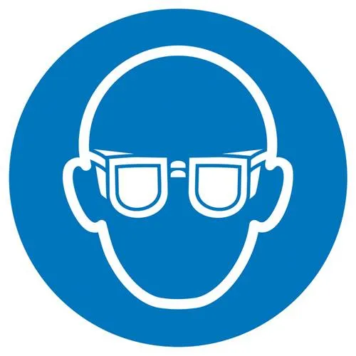 Gebotsschild Augenschutz benutzen, Hygiene und Abstand Aluminium (Ø) 200mm ISO 7010 1St.
