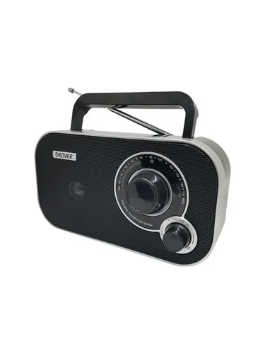 Denver TR-51 Küchenradio UKW Schwarz - Elegantes FM-Radio mit analogem Tuning, ideal für Küche und Wohnzimmer, einfach zu bedienen dank Drehreglern und übersichtlichen Tasten.
