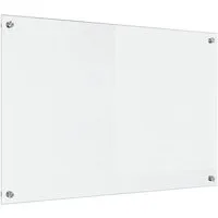 vidaXL Küchenrückwand Transparent 90 x 60 cm - Hitzebeständiges Glas - Spritzschutz für Pfannen, hitzebeständiges Einscheibensicherheitsglas für einfache Anbringung und mühelose Pflege, ideal für moderne und traditionelle Küchen.