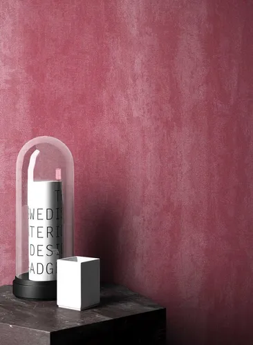 Newroom Vliestapete Uni1 Tapete Putz,Beton,Stein, Rot Struktur Uni Putz - Einfarbig Putzoptik Rosa Bauhaus Beton Stein für Büro Diele/Flur Schlafen, Einfarbig